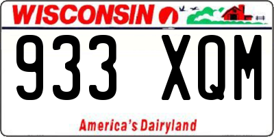 WI license plate 933XQM