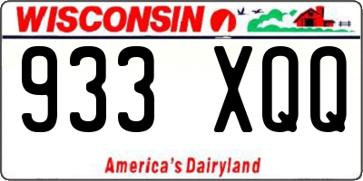 WI license plate 933XQQ
