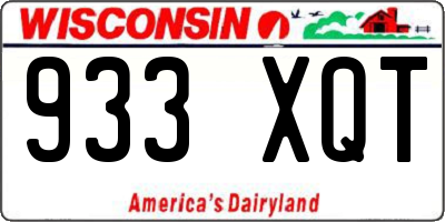 WI license plate 933XQT