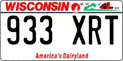 WI license plate 933XRT