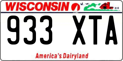 WI license plate 933XTA