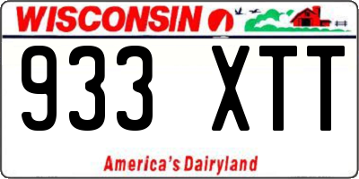 WI license plate 933XTT