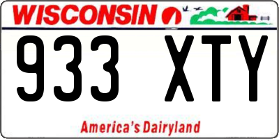 WI license plate 933XTY