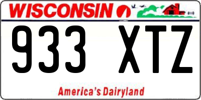 WI license plate 933XTZ