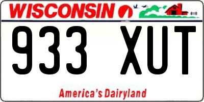 WI license plate 933XUT