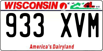 WI license plate 933XVM