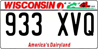 WI license plate 933XVQ