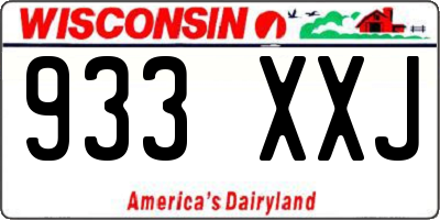WI license plate 933XXJ