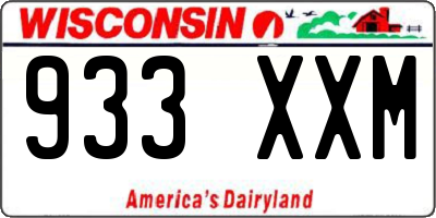WI license plate 933XXM