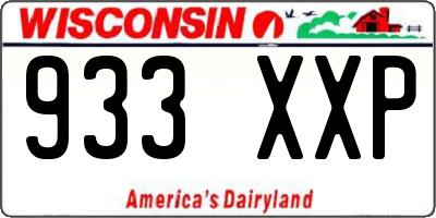 WI license plate 933XXP