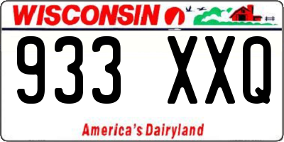 WI license plate 933XXQ