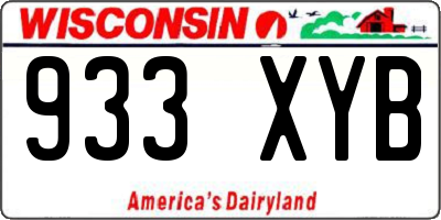 WI license plate 933XYB