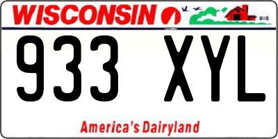 WI license plate 933XYL
