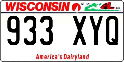 WI license plate 933XYQ
