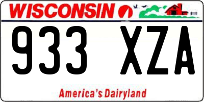 WI license plate 933XZA