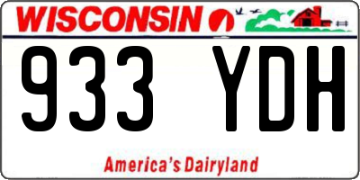 WI license plate 933YDH