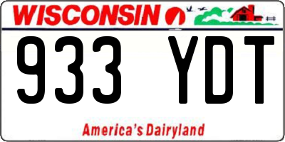 WI license plate 933YDT