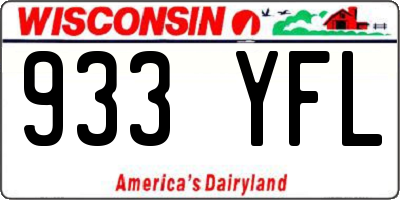 WI license plate 933YFL