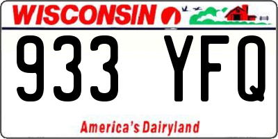 WI license plate 933YFQ