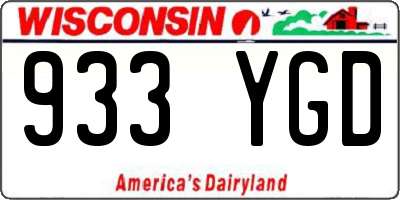 WI license plate 933YGD