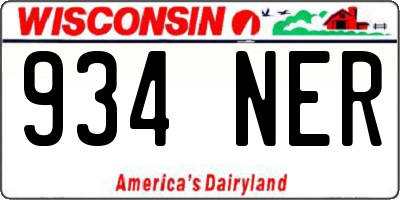 WI license plate 934NER