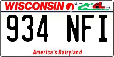 WI license plate 934NFI