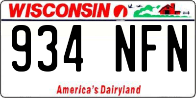 WI license plate 934NFN
