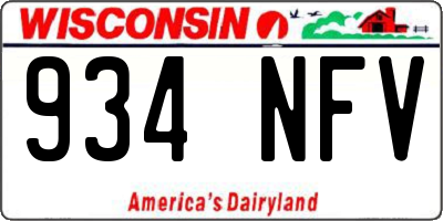 WI license plate 934NFV
