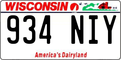 WI license plate 934NIY
