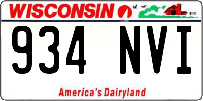 WI license plate 934NVI