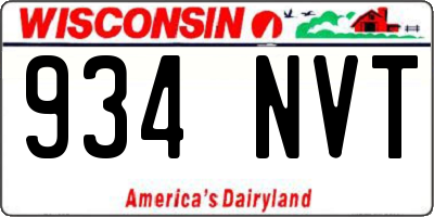 WI license plate 934NVT