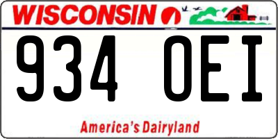 WI license plate 934OEI