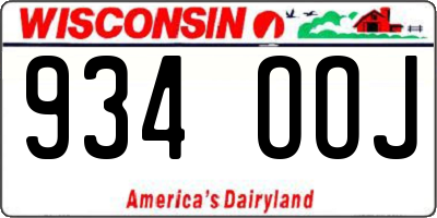 WI license plate 934OOJ