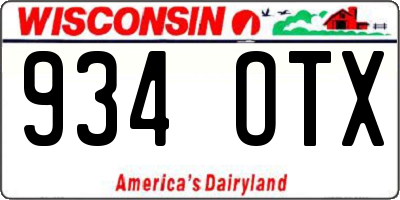 WI license plate 934OTX