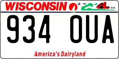 WI license plate 934OUA