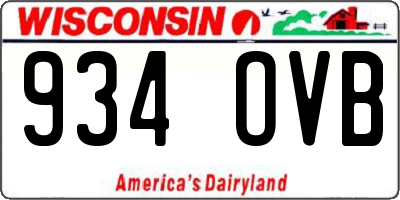 WI license plate 934OVB