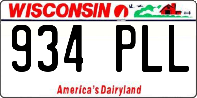 WI license plate 934PLL