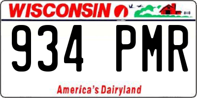 WI license plate 934PMR