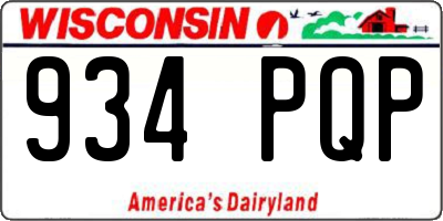 WI license plate 934PQP