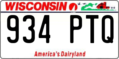 WI license plate 934PTQ
