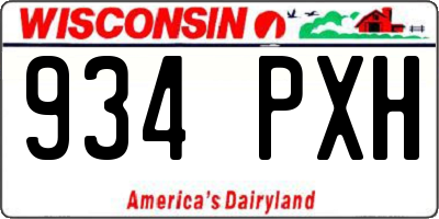 WI license plate 934PXH