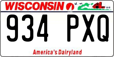 WI license plate 934PXQ