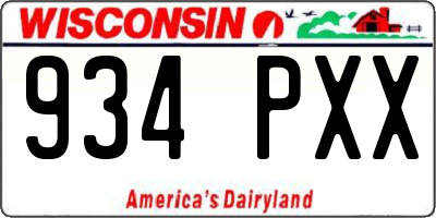 WI license plate 934PXX