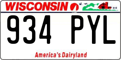 WI license plate 934PYL