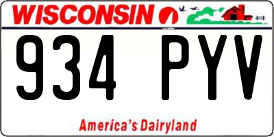 WI license plate 934PYV