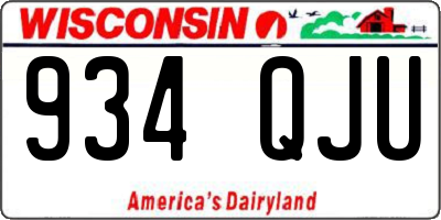 WI license plate 934QJU