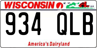WI license plate 934QLB