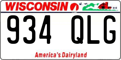 WI license plate 934QLG