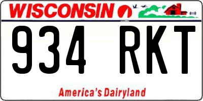 WI license plate 934RKT