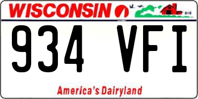 WI license plate 934VFI
